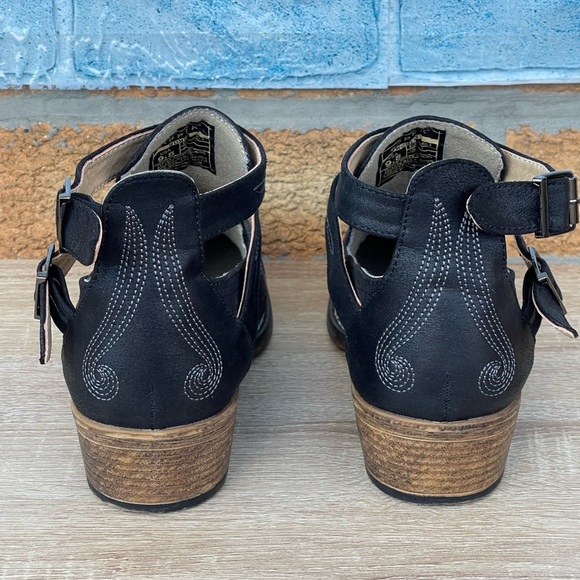 ROPER WOMENS ALL OVER VINTAGE BLACK SHORTY BOOT 9.5 - Picture 5 of 7